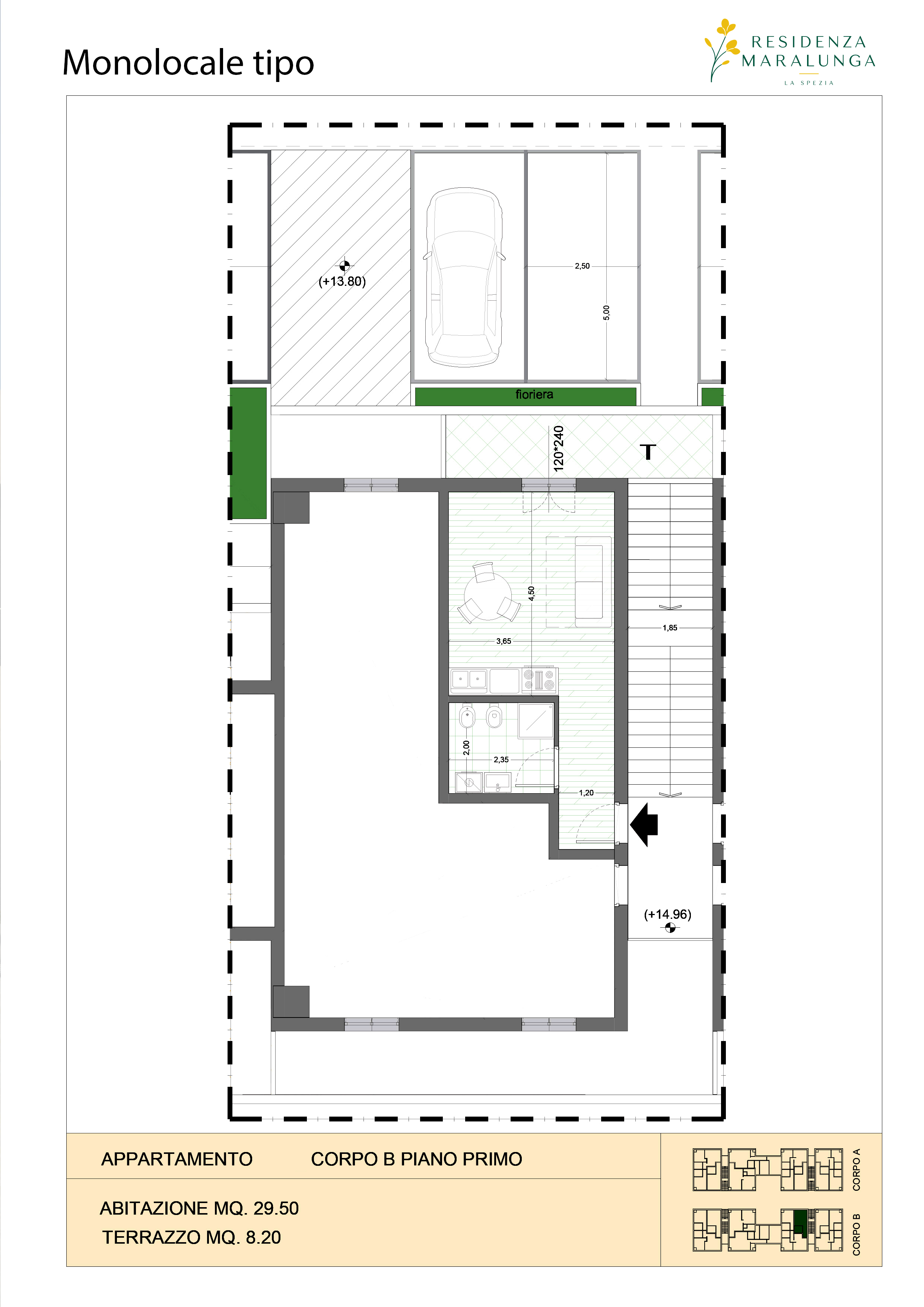 Monolocale Residenza Maralunga